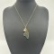 Gold half butterfly necklace
