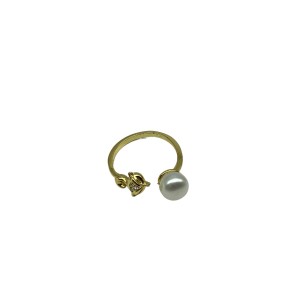 Open fox pearl ring