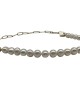 Gold tag pearl necklace