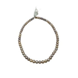 Colorful beaded pearl necklace