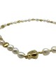 Gold heart pendant Pearl necklace