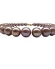 Purple single bead pearl necklace